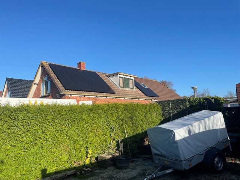 Zonnestroom systeem op rijtjeswoning