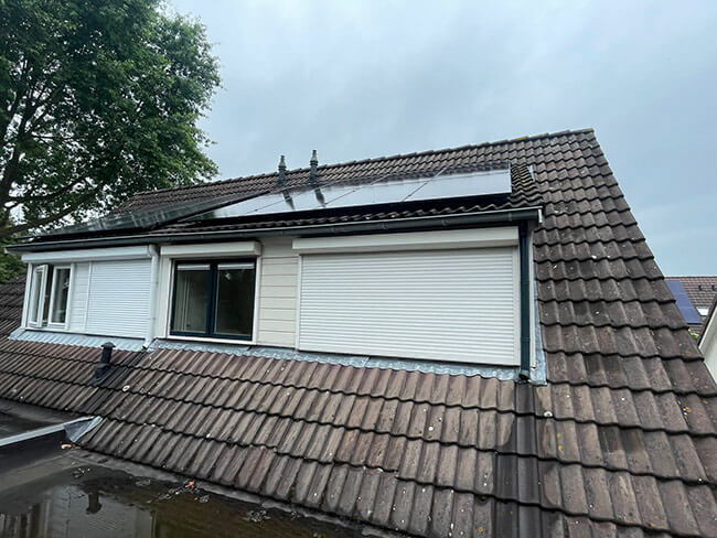 Woning met zonnepanelensysteem