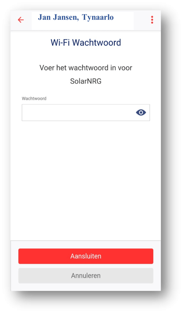 Wifi wachtwoord instellen Solar Edge