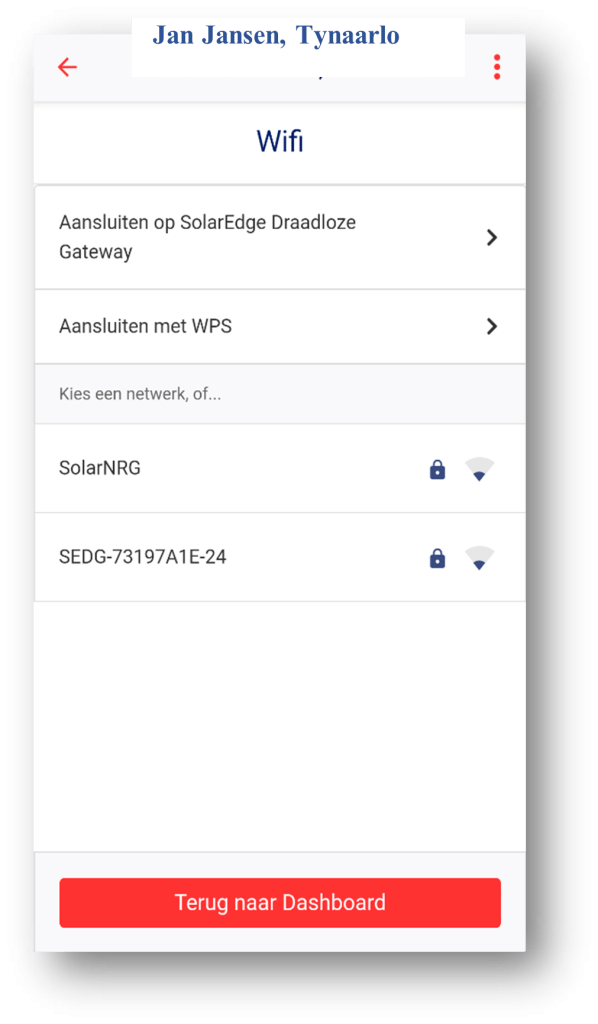 Solar edge wifi verbinding maken