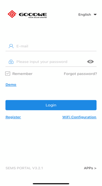Wifi configuration portal Goodwe