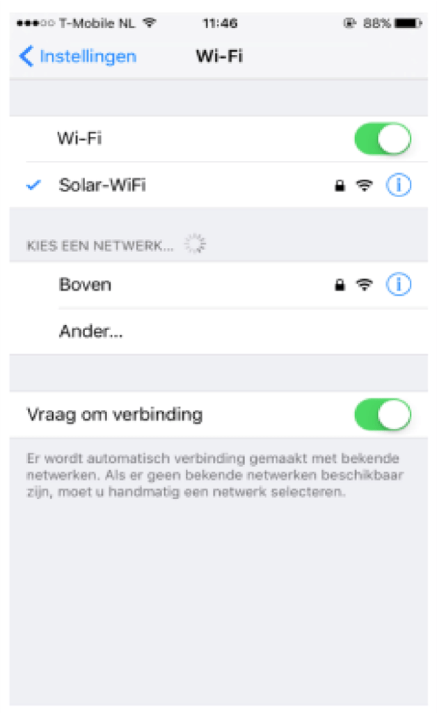 Wifi instellen Goodwe