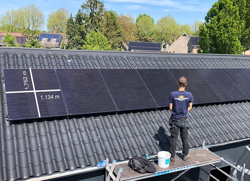Grootte zonnepanelen
