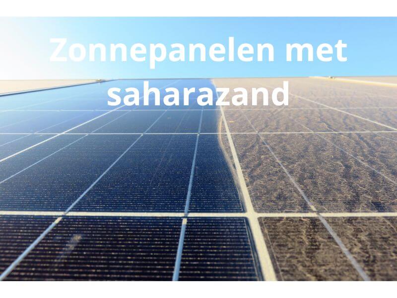 Saharazand op zonnepanelen