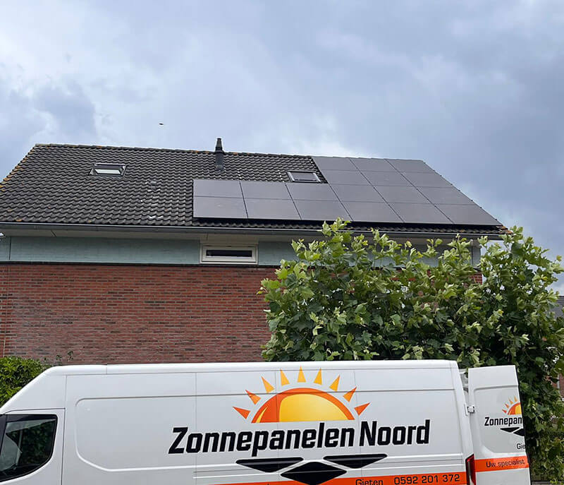 Zonnepanelen op het westen